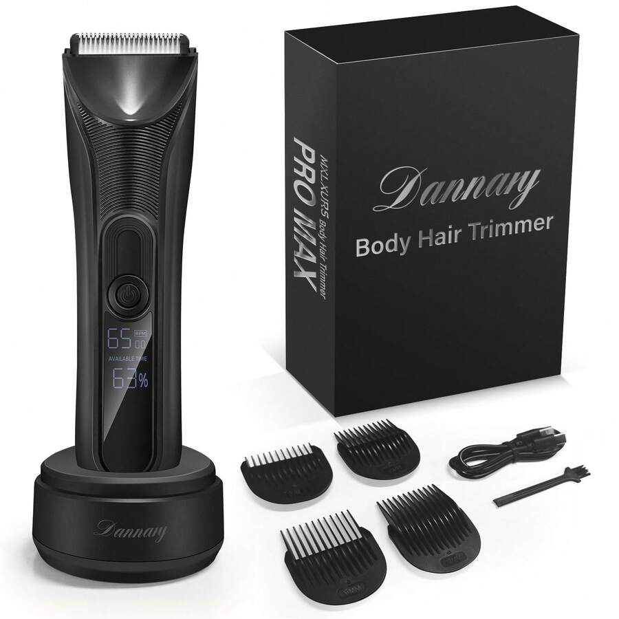 LINKEVAP Electric Body Hair Trimmer Cordless Waterproof Shaver For Men ...