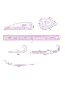 Reglaétrica Francesa con Mayor Tamaño 55cm Estilos de Regla de Costura con Formaétrica Juego de Regla de Medición de Ropa Prendas de Bricolaje para Diseñadores Fabricantes de Patrones y Sastres - 1 - Ver 3