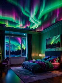 LED Northern Lights Projection Night Light - USB Powered, ABS Plastic Material, For Galaxy Star Lamp, With Remote Control, Northern Lights Effect, Suitable For Bedroom, Living Room, Office Decor, Ideal For Christmas, Birthday Party, Home Theater - Ambient Lighting, Cozy Atmosphere, Celestial Design, High-Quality Projection, Decorative Lighting, Event Planner - Multi-color light - View 6