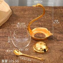 1 Set Ciotola per lo zucchero e Bottiglia per condimenti in lega di zinco, colore oro, nuova decorazione per casa e hotel, ciotola per lo zucchero in lega di zinco e vetro