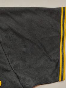 KTYSDE Men's #30 Black Baseball Jersey, Loose Fit V-Neck Short Sleeve Cardigan With Pittsburgh Embroidered Letters, Suitable For Casual Daily Wear, Streetwear, Baseball, Golf Training, Fan Gift, Unisex Spring Sports - Black - View 5