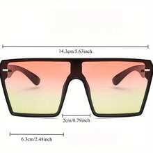 1 Piece Mother's Day 2026 Women's Large Frame Square Fashion Glasses, Special Limited Edition, Premium Quality Top Rated, Full Coverage Protection Wide Edge Design, Durable Lenses One-Piece Style For Daily Festive Occasion, Best Mom Gift Gift For Mom Mothers Day Gift Mommy Gift Gift For Grandma Mum Gift Sentimental Thank You Mom Gift Mothers Day Accessories Heartfelt Unique Surprise Gift For Mom - 黑色 - 查看 5