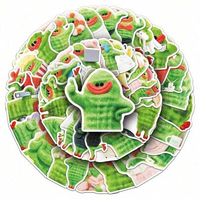 50 piezas de pegatinas divertidas con tema de calabaza amarga para decorar cascos, equipaje, patinetas