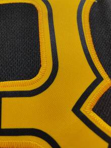 KTYSDE Men's #30 Black Baseball Jersey, Loose Fit V-Neck Short Sleeve Cardigan With Pittsburgh Embroidered Letters, Suitable For Casual Daily Wear, Streetwear, Baseball, Golf Training, Fan Gift, Unisex Spring Sports - Black - View 6
