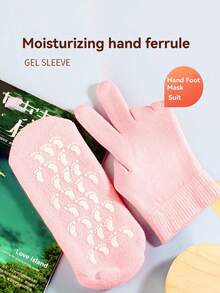 1 Pair Gel Hand Mask Gloves, Foot Mask Leg Warmers, Moisturizing Gel Hand & Foot Care Leg Warmers, Silicone Moisturizing Hand Gloves, Moisturizing Foot Leg Warmers, Gel Leg Warmers, SPA Hand Mask Gloves, Skin Care Gloves, Silicone Foot Gloves, Hand And Foot Care Tools - Multicolor - View 2
