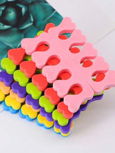 50pcs Soft Finger Separator,Nail Art Nail Separator Manicure And Pedicure Application For Nail Art,Heart Finger Separator,Nail Polish Fixation Tool,Pedicure,Foot Care,Suitable For Both Men And Women