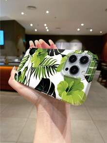 1pc New Fashionable Minimalist Green Leaf Pattern Anti-Fall Anti- Shock-Proof Soft Dirt-Resistant Washable Transparent TPU + PC 2-In-1 Material Full Edge Protection Stylish Phone Case Compatible With IPhone17/Compatible With IPhone17 Air/Compatible With IPhone17pro/Compatible With IPhone17promax/Compatible With IPhone16/Compatible With IPhone16 Plus/Compatible With IPhone16pro/Compatible With IPhone16promax/Compatible With IPhone16e/Compatible With IPhone15/Compatible With IPhone15 Plus/Compatible With IPhone15pro/Compatible With IPhone15promax/Compatible With IPhone14 - Multicolor - View 5