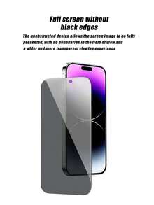 2pcs Anti-Spy Tempered Glass Screen Protector, Prevents Peeping And Protects Personal Privacy And Security On Public Devices, Compatible With IPhone 17/17 Air/17 Pro/17 Pro Max/16/16 Plus/16 Pro/16 Pro Max/15/15 Pro/15 Plus/15 Pro Max - Black - View 3