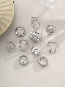 Women Ring Sets - Silver - View 6