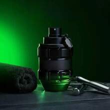 Wooden Floral Fragrance Men's Luxurious Perfume, Men's Long-Lasting Warm Spicy And Fresh Scent - Citrus, Black Pepper And Rosemary Fragrance - Luxurious Men's Perfume, Alcohol And Additives Free, Elegant Green Bottle With Black Cap, Bomb-Shaped Design, The Best Gift For Halloween, Thanksgiving And Christmas