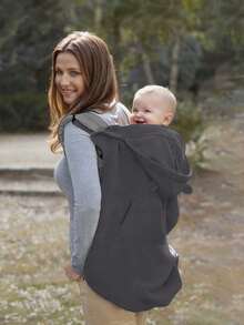 1 Stück Baby Kinderwagen Windschutz, Baby Auto Windabdeckung und winddichte Umhänge für Hüfttragegriff. Geeignet für Kinderwagen und Tragetücher, ein warmer Begleiter für den Babytransport im Winter. Ein Produkt für Mutter und Kind, ein Muss für den Winter, ideal für Ausflüge und Reisen, auch ein tolles Geschenk zu Feiertagen. - Zementgrau - Übersicht 4