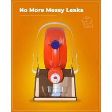 TidyFriend - Soporte para detergente lquido para ropa con bandeja de goteo y pies de agarre de goma, soporte para organizacin y almacenamiento de lavandera, dispensador de suavizante de tela con - 1 + Marrón - Ver 8