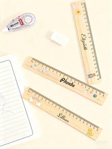 Personalised Wooden Rulers - Teacher Gifts - Laser Engraved 20cm Wooden Ruler, Custom Wooden Ruler,School Enrollment Gifts,Back To School,Personalized School Ruler,First Day Of School Gift,School Supplies.