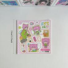 卡通女孩人物贴纸，可爱酷炫女孩贴纸，INS 风格人物贴纸，适合 DIY 剪贴簿，多人物卡通设计，自粘装饰贴纸，适用于剪贴簿、相册、行李箱/笔记本电脑/滑板/吉他/冰箱/头盔/日历，可作为生日和节日礼物 - 彩色 - 查看 10