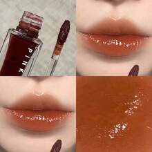 PinkyFocus 玻璃唇油 - 不沾杯，提亮肤色，防水丰盈双唇，适合所有肤色的节日礼物 - 彩色 - 查看 8