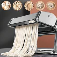 Máquina para hacer pasta, 9 grosores y 2 anchos ajustables, máquina para hacer pasta fresca, cortador de pasta para espaguetis, fideos, vermicelli, dumplings - 1 - Ver 5