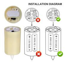 MAX. 800 ore, 2 lumini votivi a LED a batteria AAA, lumino decorativo con telecomando (batterie non incluse)