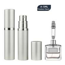 1pc Redesigned Perfume Spray Bottle, Portable Perfume Refillable Atomizer, Bottom Fill Mini Spray Travel Perfume Bottle, Pump Fills Directly From The Bottom Without Removing The Cap, 100% Pure Glass Inner Bottle, With A Visible Window So You Can Easily Know How Much Perfume Is Left, Available In 5ml / 8ml /10ml