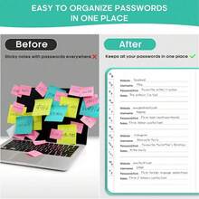 Password Book - Medium Pocket Notebook - Phonetic Alphabet Design  - Hardcover - Royal Blue - View 2