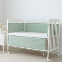 1套2件婴儿床保险杠软垫防撞床栏防护装置，婴儿床围栏，婴儿床上用品套装，婴儿床衬垫，婴儿床配件 - 彩色 - 查看 18