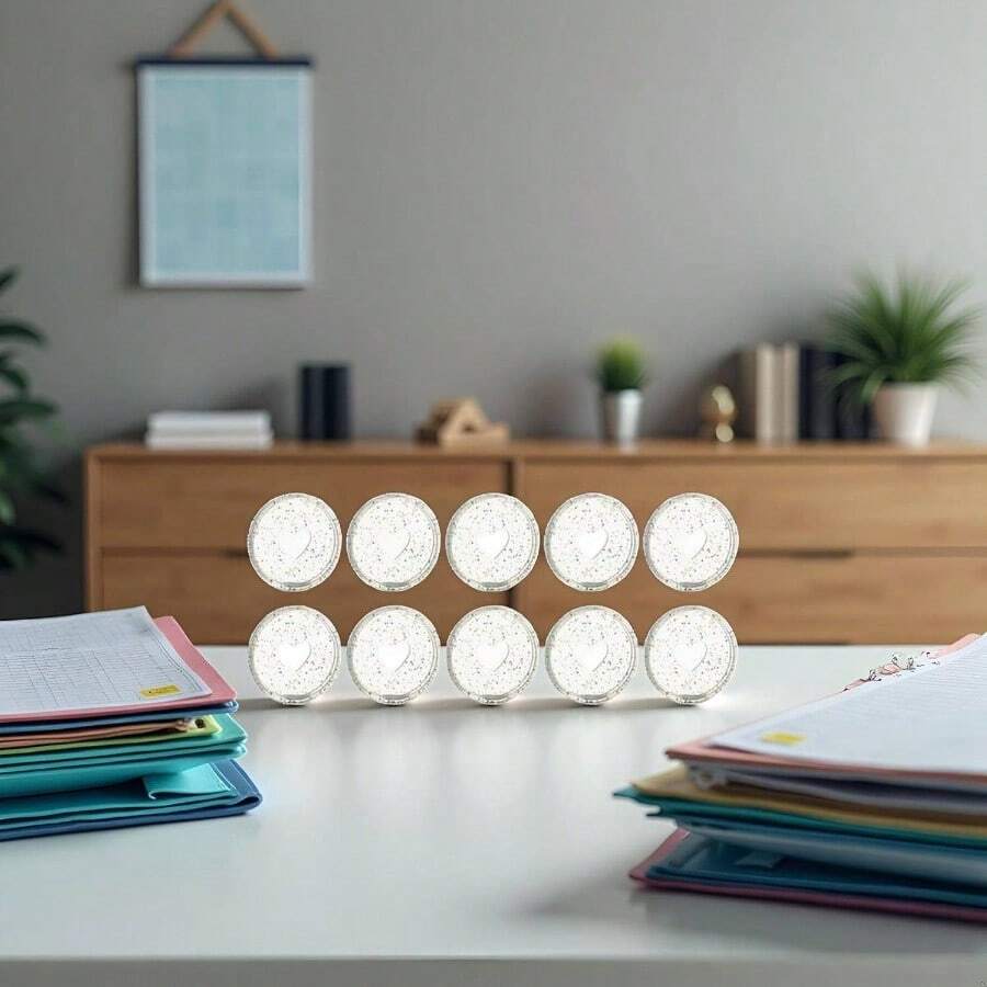 10 Pcs 24mm Binder Rings Loose Leaf Binder Ring, Binder Rings, Plastic Rings Index Cards, Flashcard Rings Discs Binding Ring Discbound Planners Rings - Initial - View 1