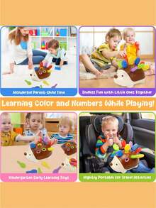 1 Set ABS Hedgehog Shaped Training Toy - Enhances Hand-Eye Coordination, Problem Solving And Critical Thinking - Teaches Colors And Numbers - Suitable For Parent-Child Interaction Early Education Toy, Baby Birthday Party Gift - Multicolor - View 2