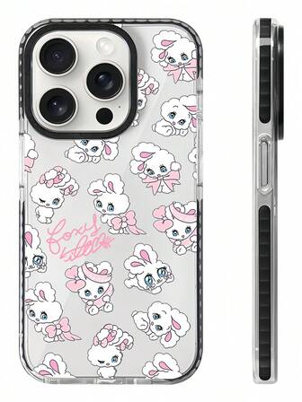 1 件豪华透明兔子设计手机壳，适用于 16/16 Pro/16 Plus/16 Pro Max、17/17 Pro/17 Pro Max、15/15 Pro/15 Plus/15 Pro Max、14/14 Plus/14 Pro Max、13/13 Pro/13 Pro Max、12/11/X/XR/XS Max，万圣节/圣诞节可爱智能手机保护套