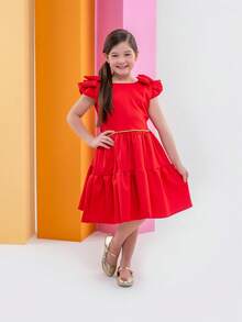 Children's Dress Youth Luxury Enchanted Princess Party Birthday Christmas New Year Baptism Elegant Fine Delicate Ruffle Girl Fashionista Chic Glamor Charm Style Blogger Monthly Event Ceremony Wedding Flower Girl Special Gift Glamor Classic Sophisticated Modern Charm Graceful Comfortable Rounded Waisted Ruffle Double Shoulder Bow Back Soft Premium Fabric Fluid Comfort Summer Spring Autumn Winter Complete Look Photography Smash Cake Outing Family Shine Enchantment Beauty Sweet Charm Pure Innocence Childish Joy Sweetness Charming Party Clothing Children's Fashion Exclusive Luxurious Collection Highlight Elegance Unique Style Originality Quality Perfection Love Refined Detail Haute Couture Charm Girl Little Princess Princess Children's Classic Timeless  Beautiful Wonderful Glamorous Charming Stylish Sophisticated Premium Exclusive Elegant Charming Refined Comfortable Fashion - Giáng sinh - Xem 3