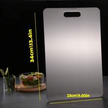 2025 Premium Cutting Board - Double-Sided, Stainless Steel Material For Kitchen & Catering, Cost-Effective, Suitable For Small Kitchens, RVs, Compact Homes, Durable For Vegetables, Fruits, Chicken & Beef, Easy-To-Clean Kitchen Prep Mat, Dining, Chopping Board, Multipurpose Kitchen Tool, Modern Kitchen Accessory, Easy-Clean Surface, Thick Fruit & Vegetable Cutting Board, Suitable For Kitchen & Dining Table - Silver - View 5