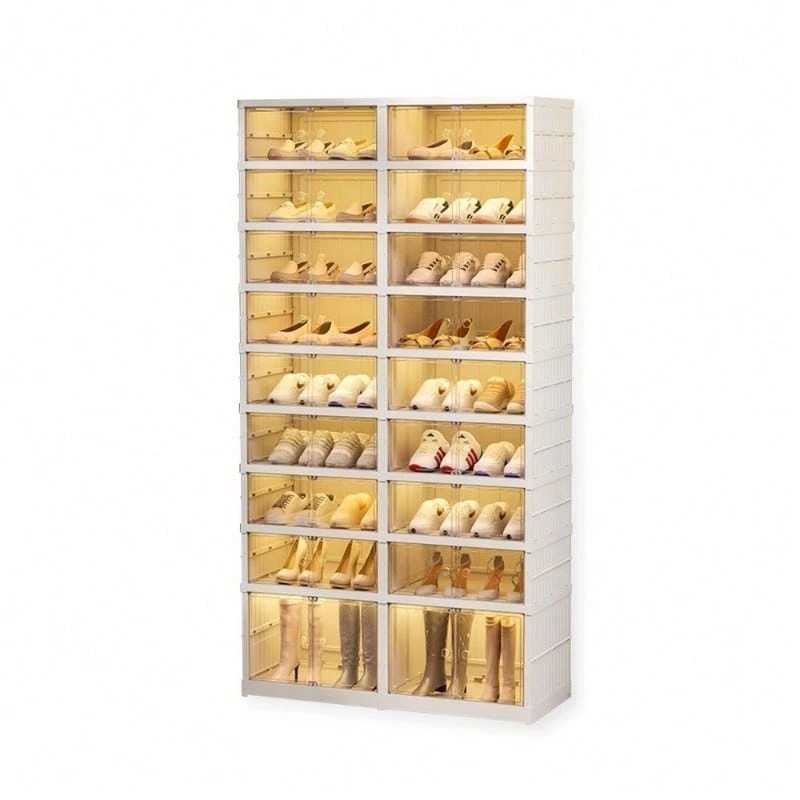 Vicyol S&D Zapatero Modular Plegable con Puerta Transparente. Sin Instalación. - 2X9 PISOS - Ver 1