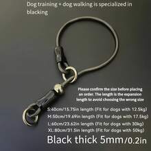 Durable Dog P Chain With Metal Ring And Soft Padded Handle - Suitable For Large, Medium And Small Dogs Anti-Pull Training Collar - Sturdy & Comfortable, Ideal For Walking And Training, Dog Collar