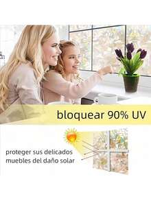TOPTHEROAD 60x500cm Polarizado Vinilo para Ventana, Pelicula Privacidad Ventanas Película de Vidrio, Adherencia Electrostática, Anti Calor y Adecuado Hogar Oficina (60X500CM) - 60X500 cm - Ver 2