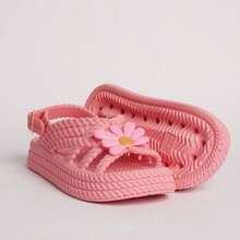 Kit Of 2 Pairs Of Girls' Daisy Sandals, Lightweight And Comfortable, Braided School Shoes - 藍色+粉紅色 - 查看 3