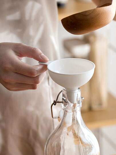 1 pieza Embudo de botella de aceite y vino, embudo cónico de boca ancha, embudo de rellenado cosmético, herramienta pequeña de cocina, embudo de goteo de botella de aceite y especias