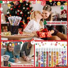 11/22件套圣诞笔记本和铅笔套装，袖珍笔记本，迷你便签本，雪人圣诞老人铅笔，适合作为圣诞派对礼物、圣诞袜填充物，颜色和款式随机。 - 聖誕節E - 查看 6