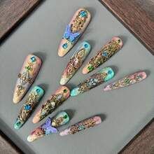 3D Transparent French Nail Art Mold - Gothic Medieval Celtic Knot & Jewelry Decor Embossing Template, Hollow Window Pattern, Suitable For Phone & DIY Handcraft Relief, Foot Design, Hand Embroidery Pattern, Embroidery Heat Transfer Sticker, Essential For Nail Artists, Nail Stamping, Nail Imprinting, Christmas Nail Art Stamp, Nail Art Supplies, Nail Mold, Reusable Nail Template, Nail Art Landscape Template