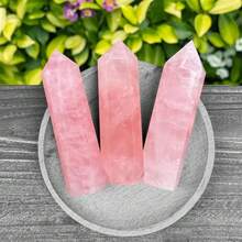 1pc Elegant Rose Quartz Column Crystal - Natural Pink To Magenta Shades, Smooth Polished Hexagonal Prism For Home Decor, Meditation, Jewelry Making - Decorative & Functional Crystal Gift For Valentine's, Weddings, Spiritual Spaces, Rose Quartz Jewelry, Meditation Accessories