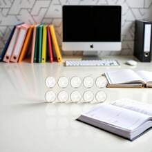 10 Pcs 24mm Binder Rings Loose Leaf Binder Ring, Binder Rings, Plastic Rings Index Cards, Flashcard Rings Discs Binding Ring Discbound Planners Rings - Initial - View 6