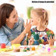 Delantales para Niños, Mandiles para Niños, Delantal de Pintura Impermeable Con Bolsillos Mangas Largas Antimanchas Con Correas Ajustables, para Niños de 3 a 16 Años Para Pintar y Cocinar - Grande - Ver 7