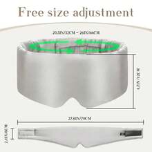 Máscara de Sueño de Seda Ajustable para Dormir de Lado, Máscara de Ojos para Dormir para Mujeres y Hombres 100% Seda de Morera Pura, Cubierta de Ojos de Seda para Dormir - Rosa - Ver 4