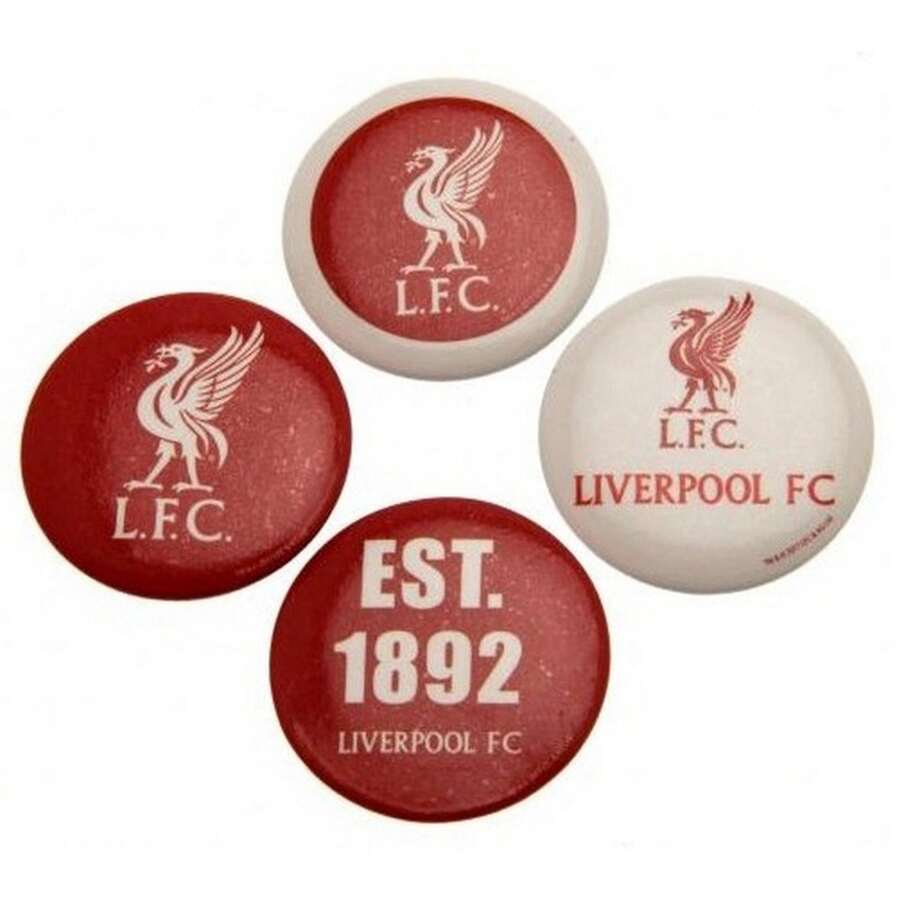 Liverpool FC YNWA Badge Set (Pack Of 4) (Red/White) - 100% Mixed - (BS3983) - Red - View 1