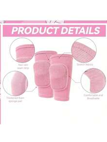 Walquicks 3 Piezas Accesorios Voleibol, Rodilleras, Mangas y Banda Transpirable, Anticolisión y Duraderas, Para Voleibol, Baloncesto yás(Rosa) - Rosa - Ver 7