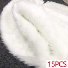 1pc/15pcs White Plush Christmas Tree Skirt, Christmas Tree Decoration, 30*30cm/90*90cm/120*120cm/150*150cm Christmas Party Decoration Carpet, Christmas Home Decor Christmas Decorations Home Christmas Gifts Christmas Decor - White - View 10