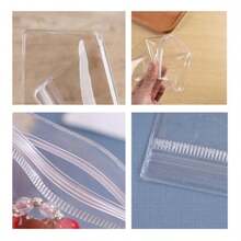 Clear PVC Plastic Jewelry Bags Wanfoou 100Pcs Jewelry Bags Small SelfSealing Plastic Zip Clear Bags PVC Transparent Lock Bag For Storing Bracelets Rings Earrings Ziplock Pouch 7x10cm