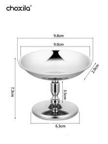 choxila 1pc Stainless Steel Ice Cream Cup, Metal Serving Dessert Bowl, Serving Tray, Food Plates, High Footed Yogurt Snack Candy Cups For Salad Fruit Pudding, Silver/ Gold, Family Gatherings, Weddings, Ramadan, Eid Al-Adha - Multicolor - View 9