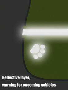 1件HUITAIYANG宠物反光安全背心，荧光黄色防护服，提高夜间能见度，适合夜间遛狗，适合多种犬猫品种