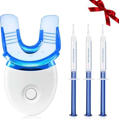 1 Lumière LED de blanchiment des dents, 3 sérums d'essence de blanchiment des dents, outils de soins de blanchiment des dents