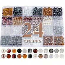 About 960PCS 6mm Glass Beads Bracelet Making Kit,24 Assorted Colorful Glass Beads For Bracelet And Jewelry Making And DIY Crafts,Friendship Bracelets - Bead - View 11