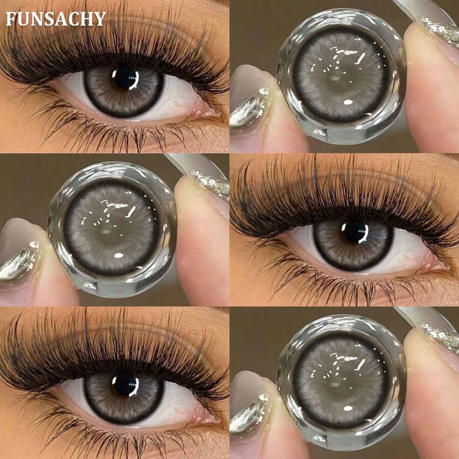 FUNSACHY MARGARET系列棕色软性隐形眼镜，14.5mm，自然色，年抛型