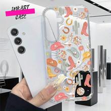 Funda magnética para teléfono con diseño de botas vaqueras estilo western para Samsung Galaxy S22, S23, S24 Plus, FE y Ultra. Resistente a golpes, de acrílico y TPU, transparente. Ideal para regalar a la familia. - transparente - Ver 1